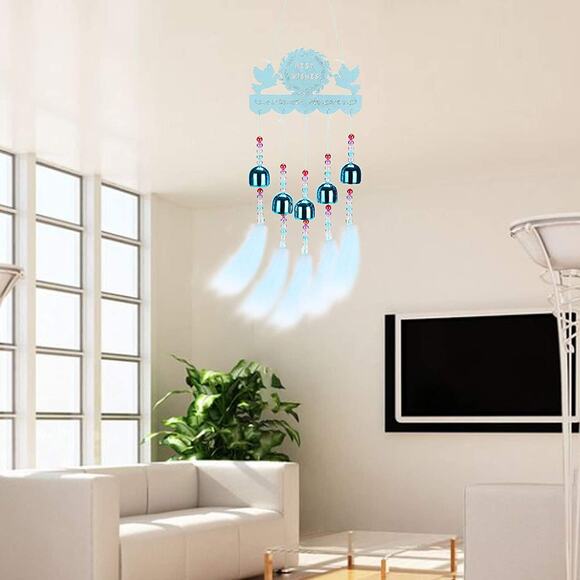 Home Decor Best Wishes Bells Wind Chimes Hanging Ornaments for Farmhouse Hanging - Picture 4 of 11